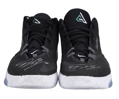 2019 Giannis Antetokounmpo Game Used & Signed Nike Sneakers (MEARS & JSA)